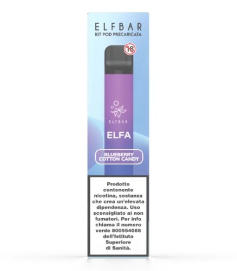 Immagine di ELFBAR ELFA DEVICE+POD 1pz 20mg/ml BLUEBERRY COTTON CANDY - PLN010813