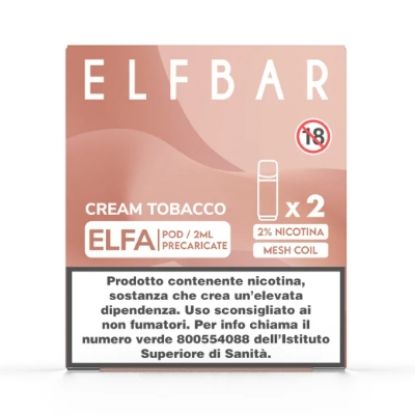Picture of ELFBAR ELFA RIC. POD 1x2pz 20mg/ml CREAM TOBACCO - PLN010835
