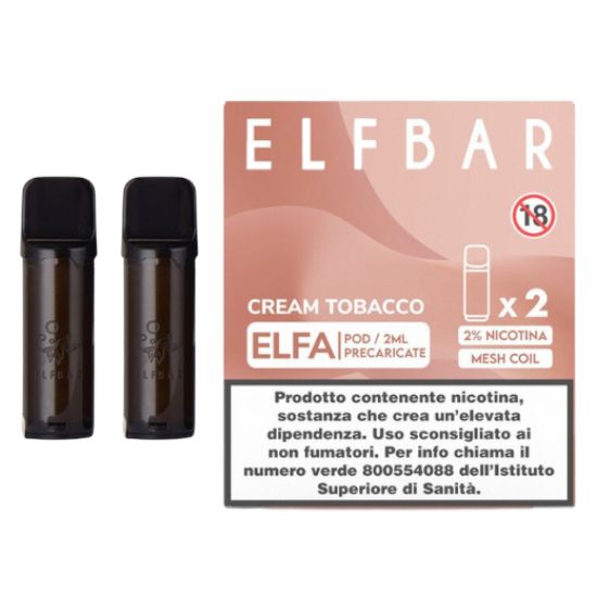 Picture of ELFBAR ELFA RIC. POD 1x2pz 20mg/ml CREAM TOBACCO - PLN010835