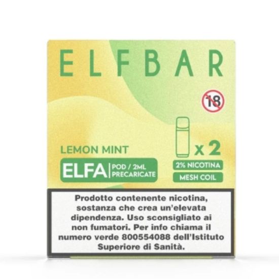 Immagine di ELFBAR ELFA RIC. POD 1x2pz 20mg/ml LEMON MINT - PLN011416