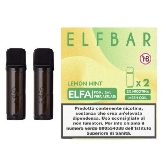 Immagine di ELFBAR ELFA RIC. POD 1x2pz 20mg/ml LEMON MINT - PLN011416