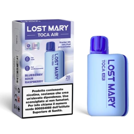 Immagine di ELFBAR LOSTMARY TOCA DEVICE+POD 1pz 20mg/ml BLUEBERRY SOUR RASPBERRY - PLN012180