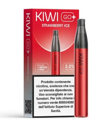 Immagine di KIWI GO PLUS STARTER KIT + POD 1pz STRAWBERRY ICE 2ml 20mg/ml - PLN012777