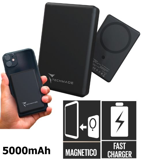 Picture of BATTERIA ESTERNA POWERBANK 5000mAh WIRELESS MAGNETICO