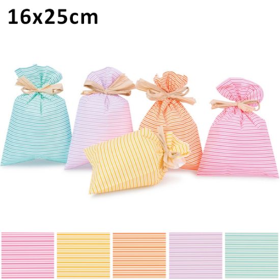 Immagine di BUSTA REGALO CELLO DECOR STRIPES 16X25cm 100pz