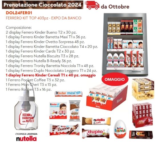 Picture of FERRERO KIT TOP 403pz - EXPO DA BANCO composto da: