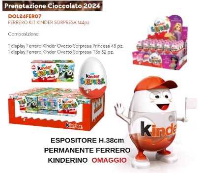 Picture of FERRERO EXPO KINDER SORPRESA 144pz composto da: