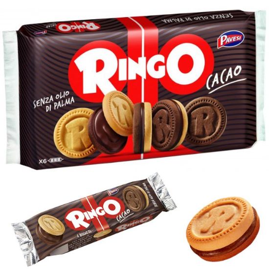 Immagine di BISCOTTI RINGO PAVESI CACAO T6x12pz (72pz)