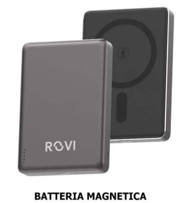 Picture of BATTERIA ESTERNA POWERBANK 10000mAh GREY MAGNETICO - ROVI