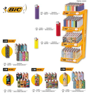 Immagine di ACCENDINO BIC EXPO PIETRINA 350pz FLAME 2024 + EXPO IN PVC