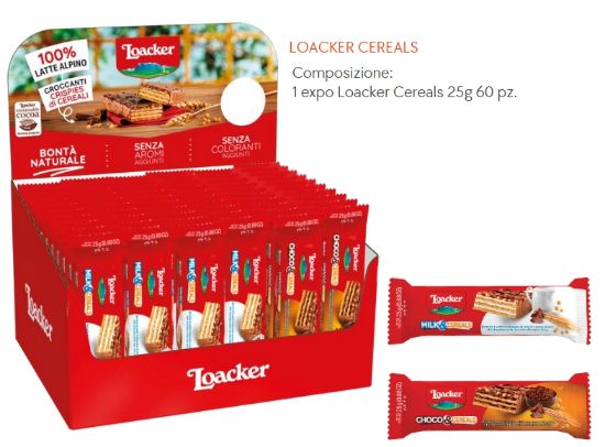 Picture of LOACKER CEREALS 60pz 25gr MILK/CHOCO