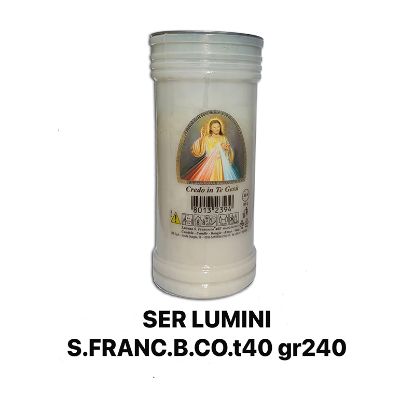 Picture of LUMINI CERA T40 240gr. BIANCO 24pz