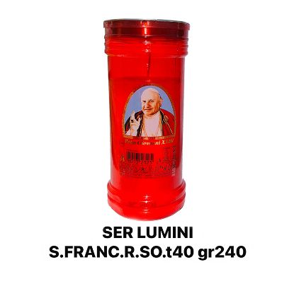 Immagine di LUMINI CERA T40 240gr. ROSSO 24pz