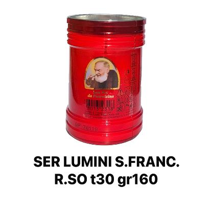 Picture of LUMINI CERA T30 160gr. ROSSO 24pz