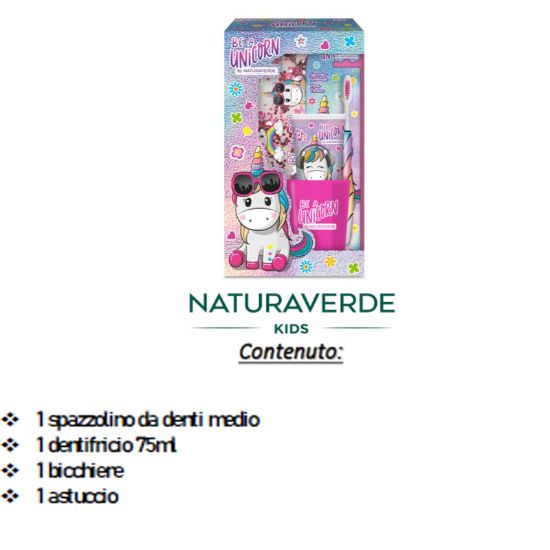 Immagine di COFANETTO NAT VERDE  COF KIDS UNICORNI SPDEN+DEN75+BICC+POC