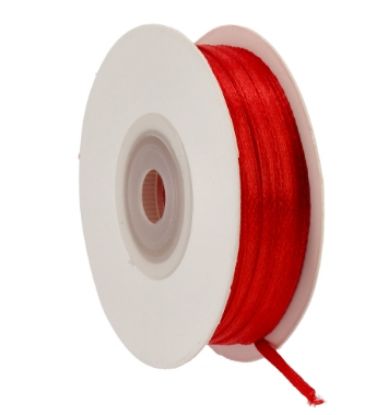 Immagine di NASTRI 3mm DOPPIO RASO 50mt ROSSO