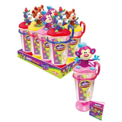 Picture of CARAMELLE TOYS ANIMAL STRAW CUP 8pz 21gr CASA DEL DOLCE