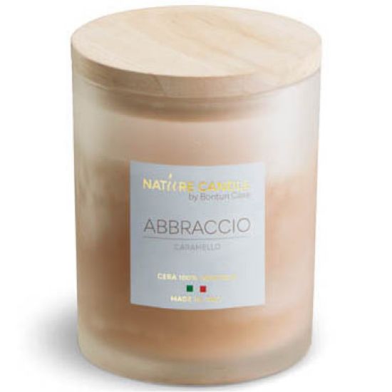 Immagine di CANDELA 200gr VEGETALE VETRO ABBRACCIO AMATI