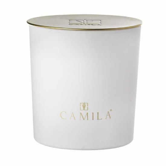 Picture of CANDELA 200gr D9H9cm BIANCO ZUCCHERO A VELO