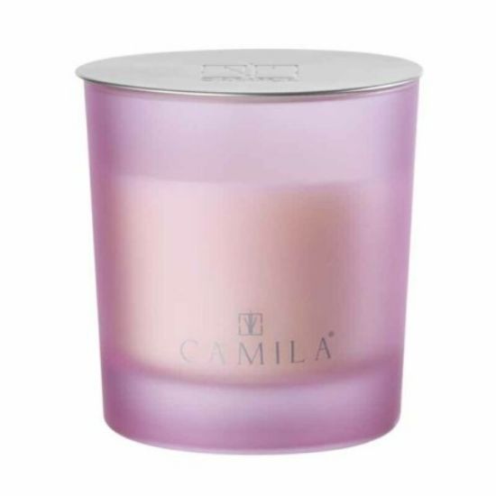 Immagine di CANDELA 140gr D8H8cm ROSA RISO CILIEGIA