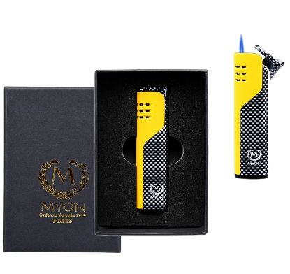 Immagine di ACCENDINO REGALO MYON JET 1pz CARBON YELLOW