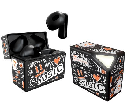 Immagine di AURICOLARI CUFFIE WIRELESS TM-XM191 ARANCIONE 1pz TECHMADE