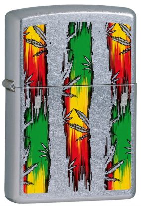 Picture of ZIPPO ACCENDINO LEAF RASTA ING 1pz