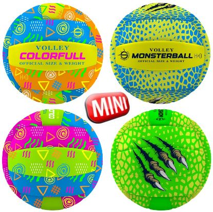 Picture of PALLONE MINI VOLLEY PVC 1pz SGONFIO COLORI ASS.