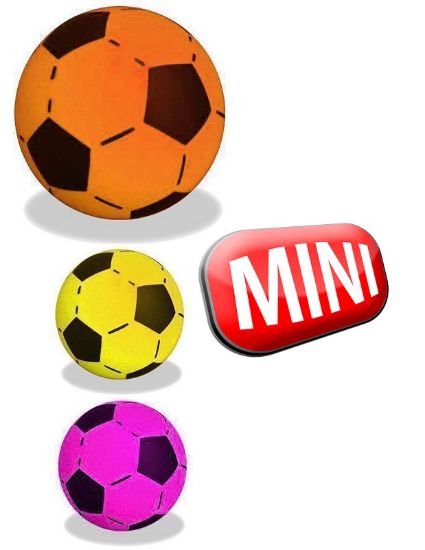 Picture of PALLONE MINI CALCIO PVC 1pz D.140 SGONFIO COLORI ASS.