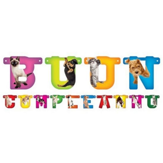 Immagine di FESTONE BUON COMPLEANNO 280X15cm PUPPY