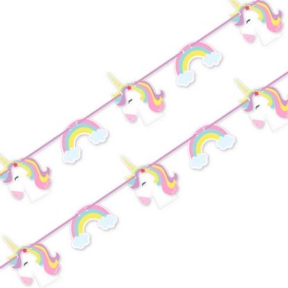 Immagine di FESTONE UNICORNO ARCOBALENO 3,60mt