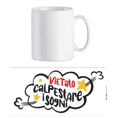 Picture of TAZZA VIETATO CALPESTARE I SOGNI 9,5cm