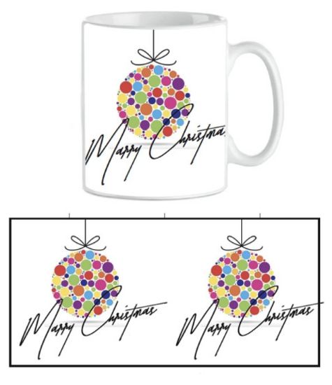 Picture of TAZZA MUG XMAS MERRY CHRISTMAS DECORO ASTRATTO