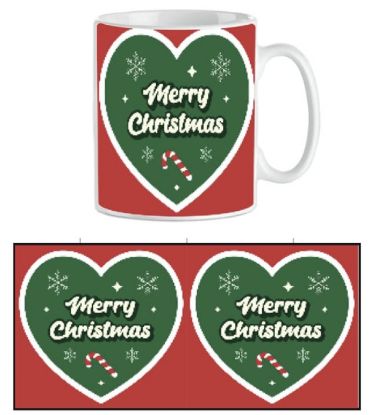 Picture of TAZZA MUG XMAS MERRY CHRISTMAS CUORE VERDE