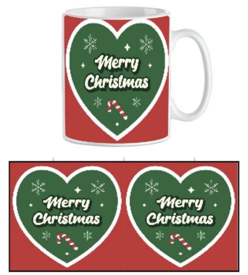 Picture of TAZZA MUG XMAS MERRY CHRISTMAS CUORE VERDE