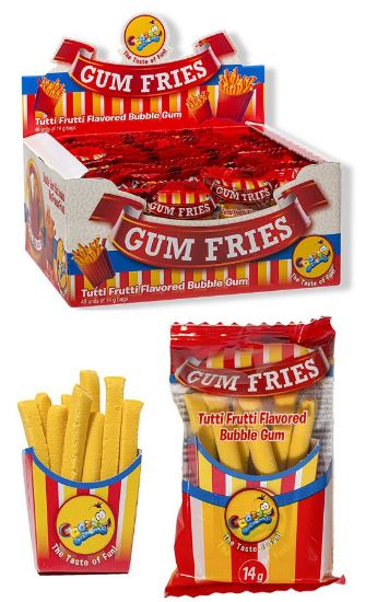 Immagine di JOY BUBBLE GUM CRAZY FRIES 48pz 14gr - JOYGUM