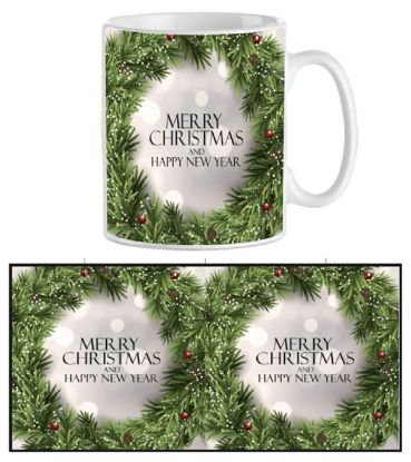 Picture of TAZZA MUG XMAS MERRY CHRISTMAS GHIRLANDA