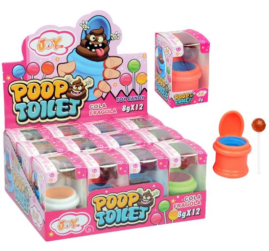 Picture of CARAMELLE TOYS JOY POOP TOILET 12pz 8gr - JOYGUM