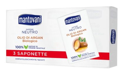 Immagine di SAPONE SOLIDO MANTOVANI 90gr 1x3pz OLIO DI ARGAN