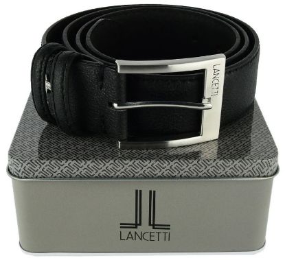 Immagine di CINTURA UOMO LANCETTI NERO H.4cm 1pz SCATOLA REGALO