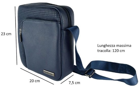 Picture of TRACOLLA BORSELLO NAVIGARE BLU 1pz SIMILPELLE 23 x 20 x 6 cm