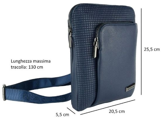 Picture of TRACOLLA BORSELLO NAVIGARE BLU 1pz SIMILPELLE 25,5 x 20,5 x 5 cm