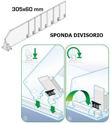 Immagine di SPONDINA X SPINGI PACCHETTO PLEXIGLAS DIVISIBILE L.30,5 H.6cm accorciabile