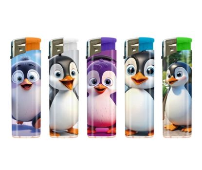 Immagine di ACCENDINO ATOMIC ELETTRONICO 50pz PENGUIN - RICARICABILE