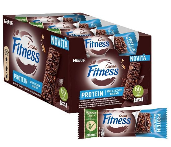 Immagine di BARRETTA FITNESS PROTEIN CACAO 24pz CEREALI INTEGRALI