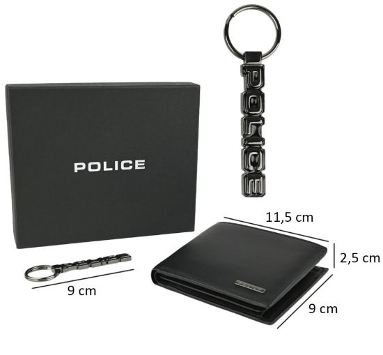 Picture of PAROURE UOMO POLICE NERO 1pz VERA PELLE