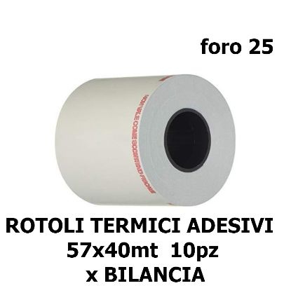 Picture of ROTOLI TERMICI ADESIVI 57x40mt foro25 3pz x BILANCIA