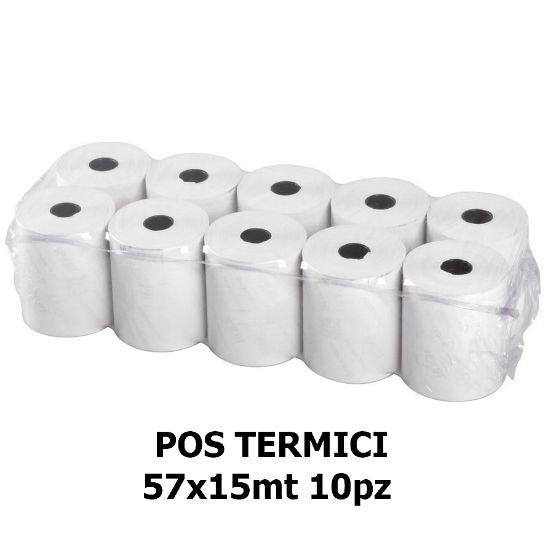 Picture of ROTOLI POS TERMICI 57x15mt foro12 10pz 55GR/MQ