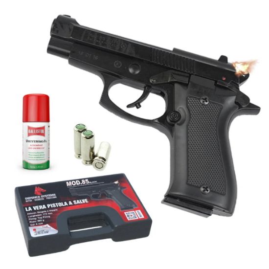 Immagine di PISTOLA A SALVE P85 BLACK 9mm 1pz DEFENCE SYSTEM