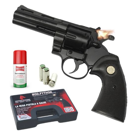 Immagine di PISTOLA A SALVE REVOLVER 380mm CHROME 1pz DEFENCE SYSTEM